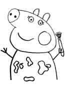 Peppa Pig kleurplaat 1